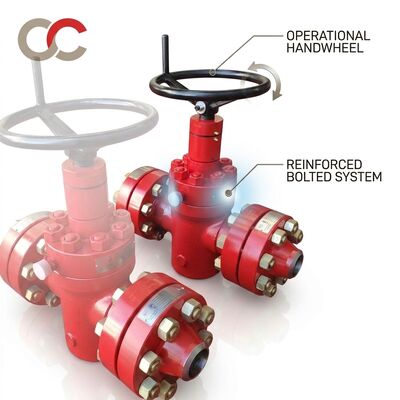 API 6A 플랜지 웰헤드 게이트 밸브 2-1/16 인치 5000 PSI PSL3 EE-NL 듀얼 밀폐 확장 게이트