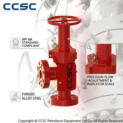 유압 작동식 조절식 초크 밸브 API 6A 원격 흐름 제어 10000psi 안전 장치 위치 피드백